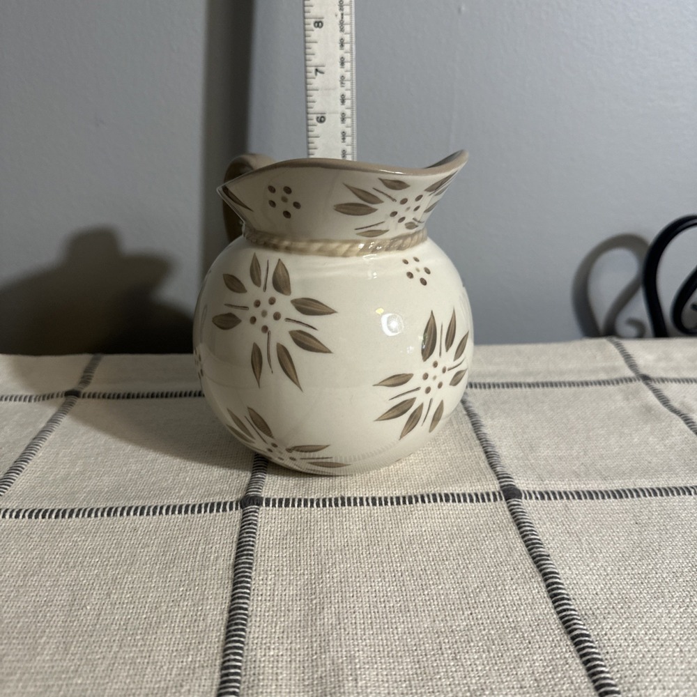 temp-tations by Tara Old World 28oz Pitcher Beige Brown Tan‎ Rustic Farmhouse
